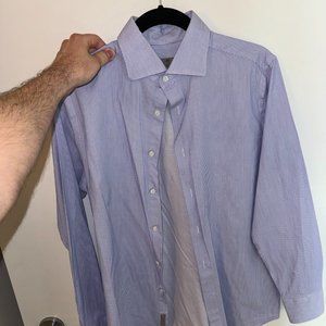 Canali Dress Shirt - Blue Stripes - 39/15.5